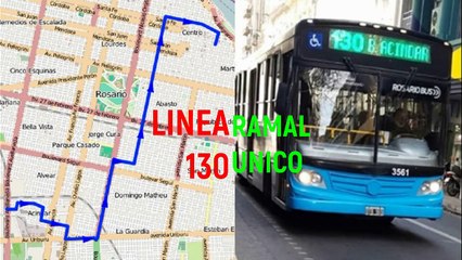 Recorrido linea 130 Rosario