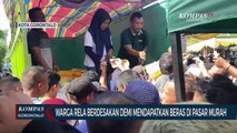 Warga Gorontalo Rela Berdesakan Demi Mendapatkan Beras di Pasar Murah