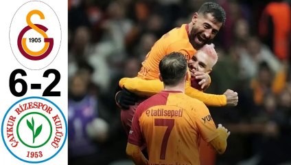 Galatasaray vs Rizespor 6-2 Full Match Highlights 2024
