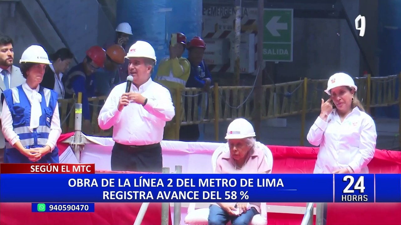 Construcción de la Línea 2 del Metro avanza al 58%
