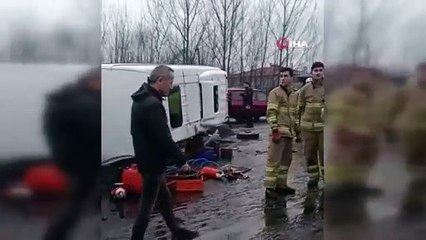 Bartın'da işçi servisleri kaza yaptı: 1 ölü, 15 yaralı
