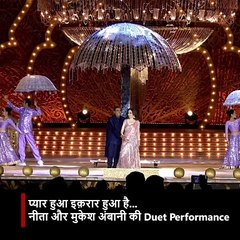 Nita Ambani and Mukesh Ambani Duet Performance on 'Pyaar hua, Ikrar hua' Anant-Radhika pre-wedding bash.