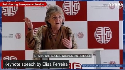 Coesione, Ferreira: "La politica aiuta i Paesi piu' deboli e supporta l'accelerazione dello sviluppo"