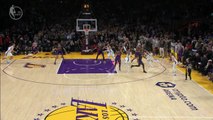 Dinwiddie seals Lakers win with game-saving block on Lillard