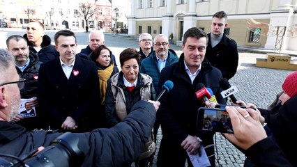 Adam Szłapka wspierał kandydatów KO w Lesznie