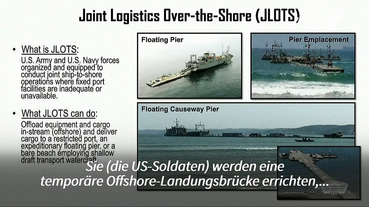 Pentagon: Bau von Landungsbrücke für Gaza dauert bis zu zwei Monate