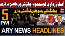 ARY News 5 PM Headlines 9th March 2024 | Zardari vs Achakzai