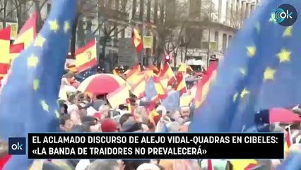 El aclamado discurso de Alejo Vidal-Quadras en Cibeles: «La banda de traidores no prevalecerá»