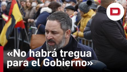 Santiago Abascal acude a la manifestación en contra de Sánchez y la amnistía