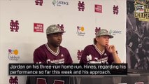 Jordan on his three run home run  Hines  regarding his performance so far this week and hi