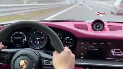 Otomobiliyle 317 kilometre hız yapan sürücü gözaltına alındı