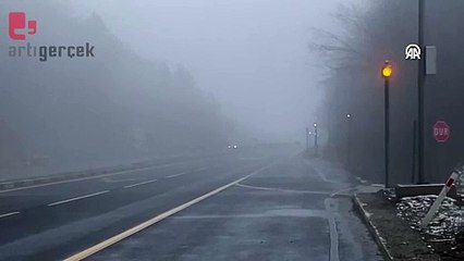 Bolu Dağı'nda sis etkili oldu