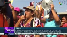Movimientos sociales de Perú exigen trabajos dignos