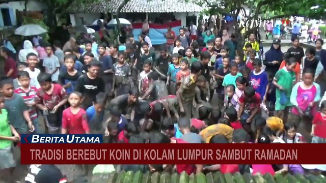 Cara Warga Klaten Sambut Ramadan, Gelar Tradisi Sadranan Udhk-Udhk, Berebut Koin di Kolam Lumpur