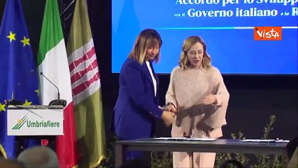 Meloni e Tesei firmano accordi coesione Governo-Umbria