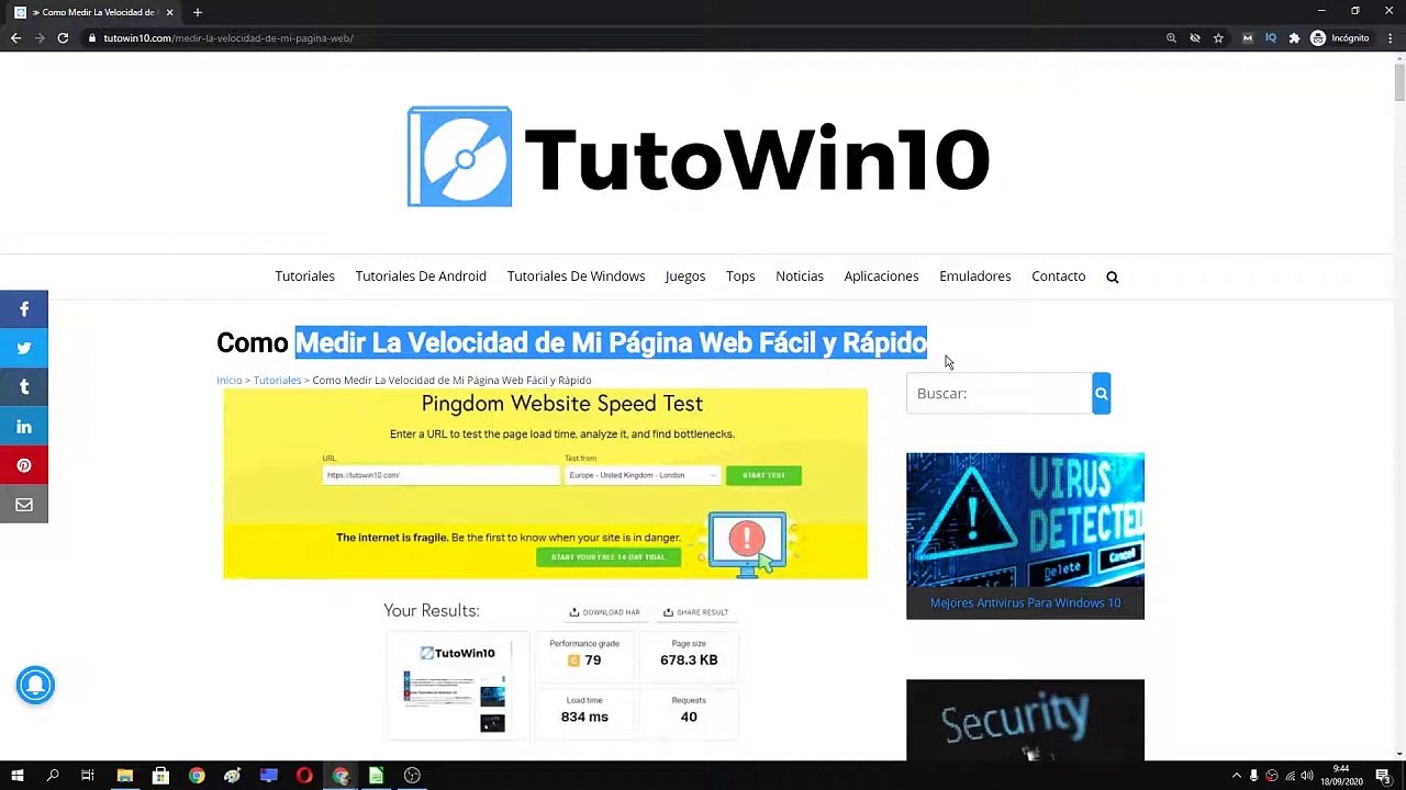 Como MEDIR la VELOCIDAD de MI PÁGINA WEB FÁCIL y RÁPIDO 2024