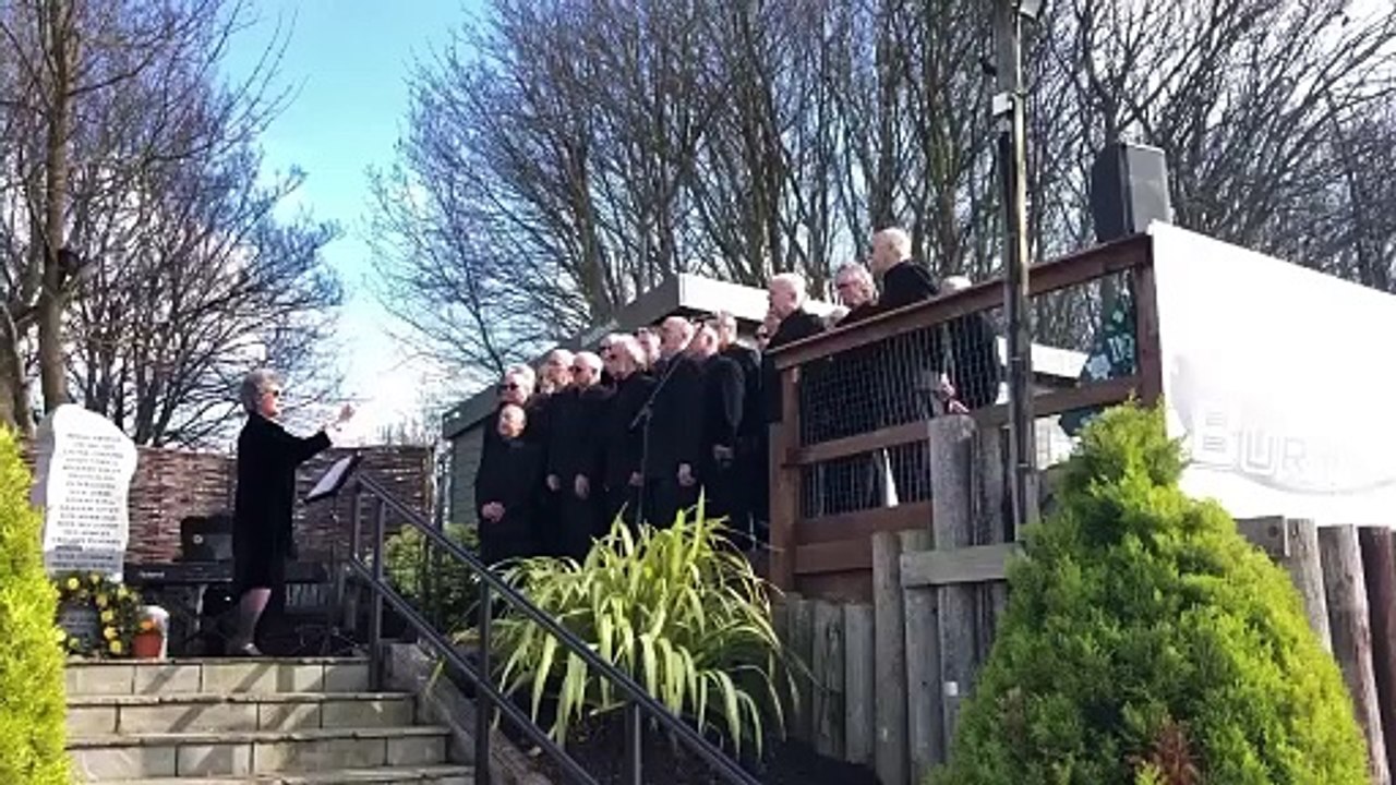 The Bury St Edmunds Male Voice Choir at the Paris air disaster memorial service