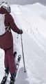 Skier Takes 'Drop In' Too Literally