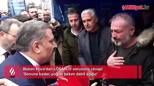 Bakan Koca'dan LÖSANTE sorusuna cevap! 'Sonuna kadar, yoğun bakım dahil açığız'