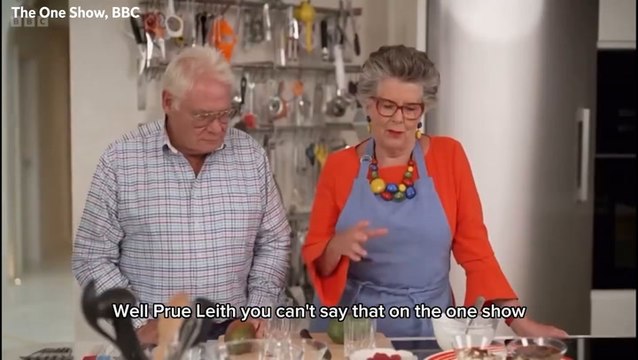 Watch: Bake Off’s Prue Leith swears during The One Show interview while discussing husband