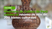 Ministerio de Cultura de Perú celebra el retorno de más de 200 bienes culturales