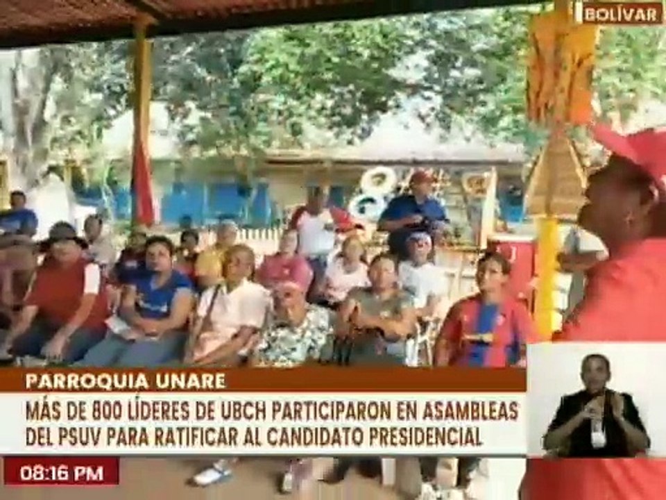 Líderes de UBCH en el edo. Bolívar apoyan a Nicolás Maduro en venideros comicios presidenciales