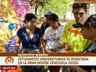 Download Video: Estudiantes universitarios de Nva. Esparta se registran en la Gran Misión Venezuela Joven