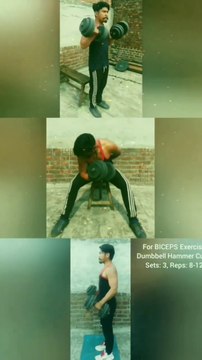 3 Best BICEPS Workout with Dumbbells #heermlgangaputra #naturalbodybuilding #fitness