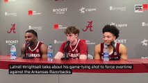 Latrell Wrightsell talks about his game tying shot to force overtime against the Arkansas