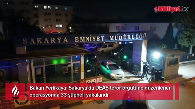 Bakan Yerlikaya: Sakarya'da DEAŞ terör örgütüne düzenlenen operasyonda 33 şüpheli yakalandı