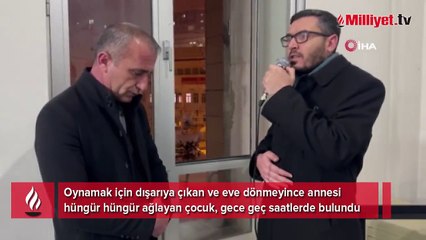 Kahreden an! Hüngür hüngür ağlayarak kayıp oğlunun okuluna gitti