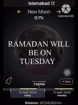 No chance on Sunday | Ramadan 2024 will be on Tuesday in Islamabad | Moon will be visible on Monday
