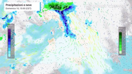 Le ultime previsioni di pioggia e nuvolosità sull'Italia