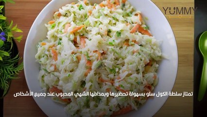 طريقة عمل الكول سلو بالزبادي