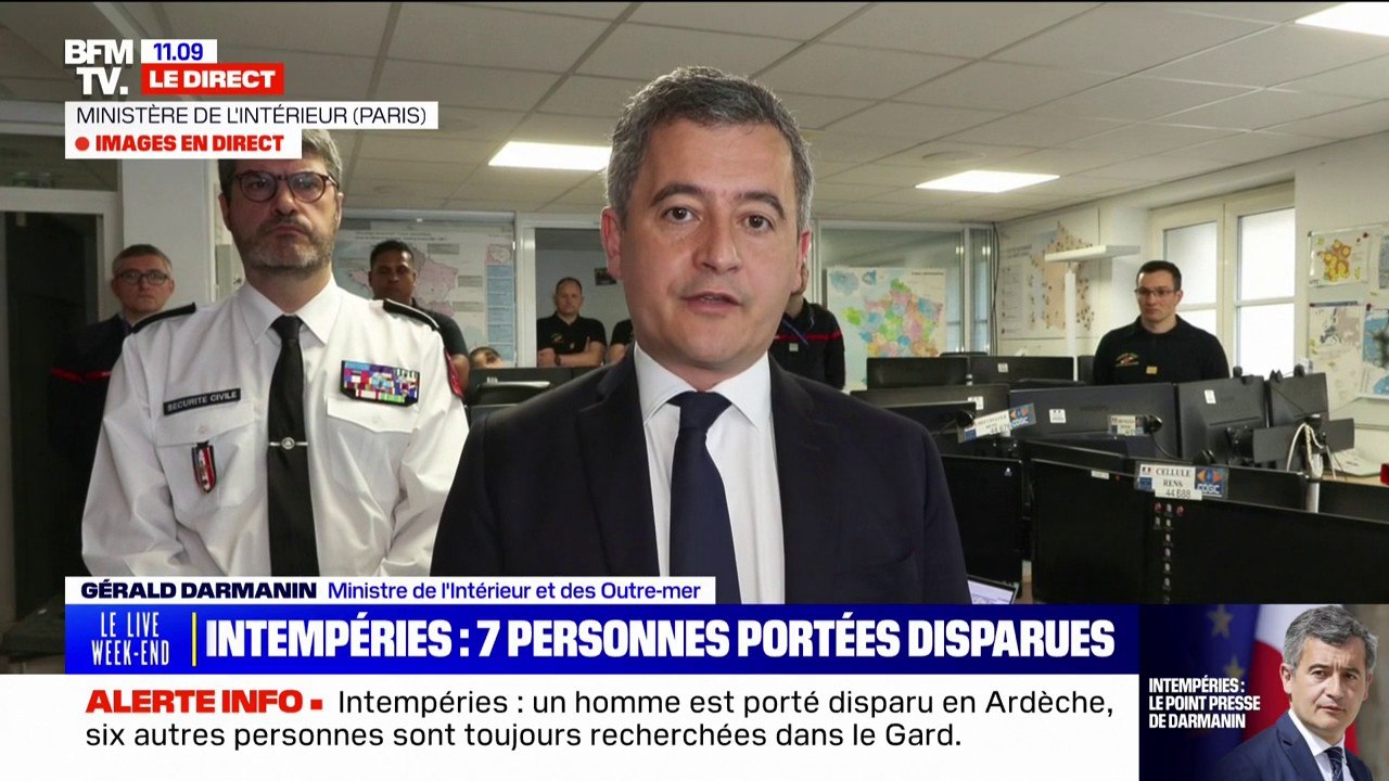 Dépression Monica: Gérald Darmanin fait le point sur la situation en direct