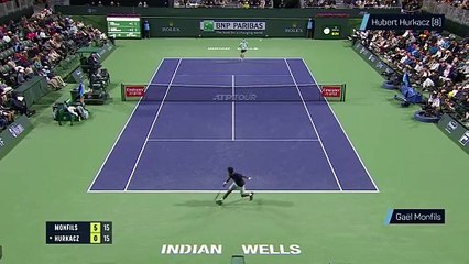 Monfils wins unbelievable rally against Hurkacz