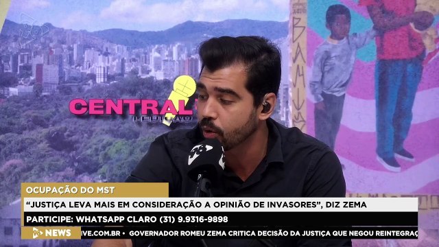 Zema critica Justiça após decião favorável a ocupação do MST