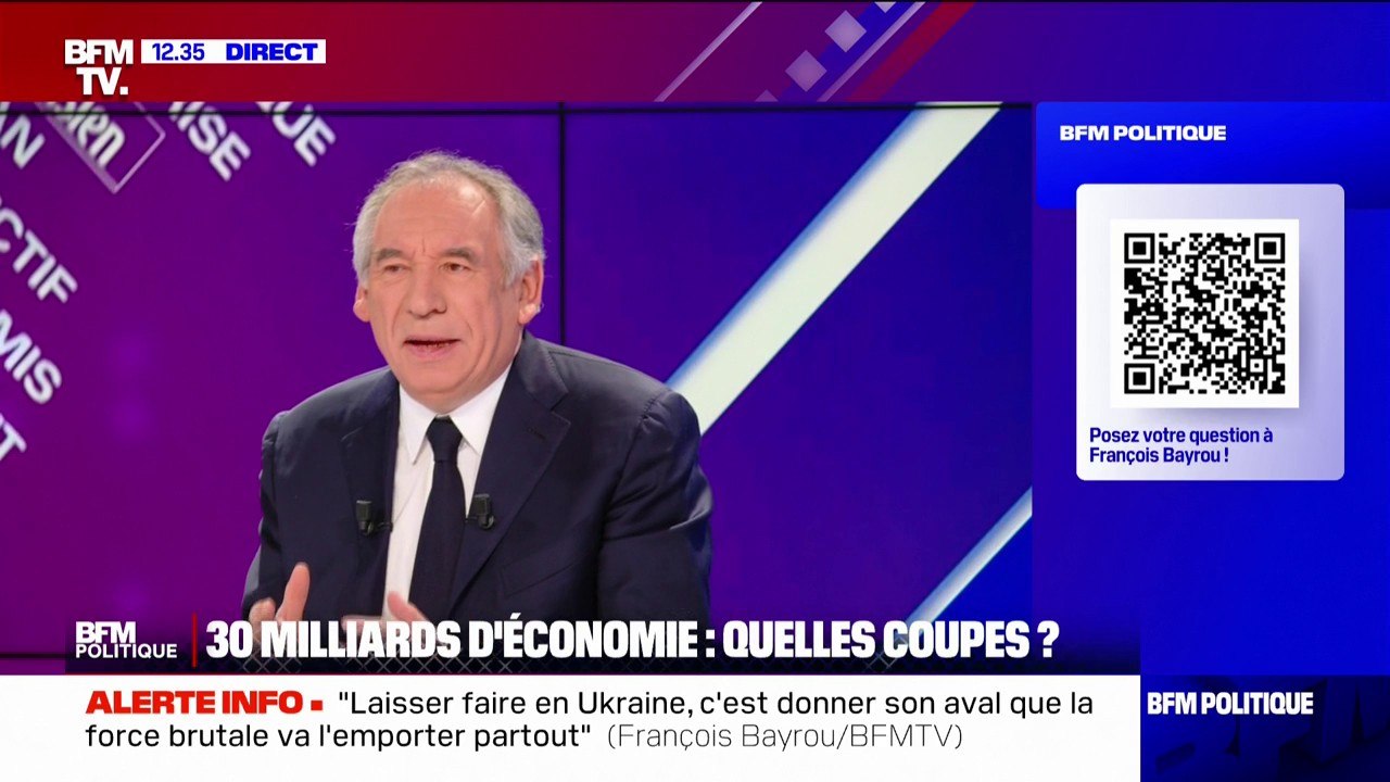 Dette: "Vous ne pouvez pas être un pays libre (...) si vous êtes hyper endettés", estime François Bayrou
