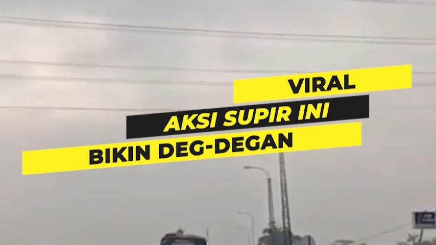 Aksi supir bis bikin deg-degan