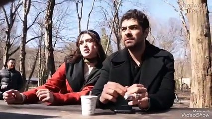 Rüzgarlı tepe dizisi Cemre ve Gökberkden yeni bölüm çekimlerinden kamera arkası video(360p)