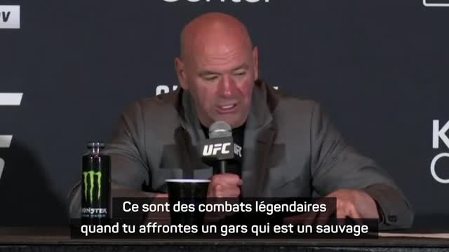 UFC 299 - White : Ce sont des combats légendaires quand tu affrontes un gars qui est un sauvage