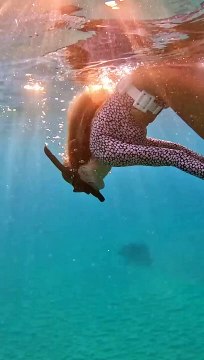 le plus joli coucher de soleil sous l'eau !