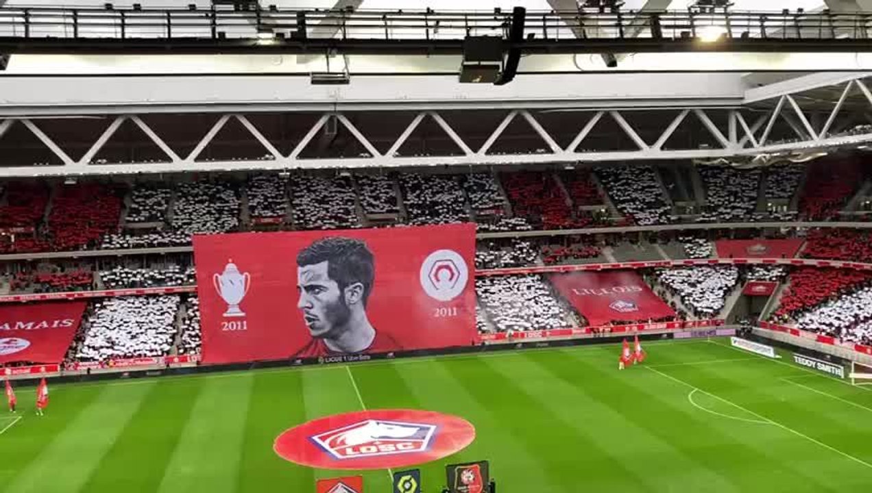 Le magnifique tifo du LOSC pour Eden Hazard