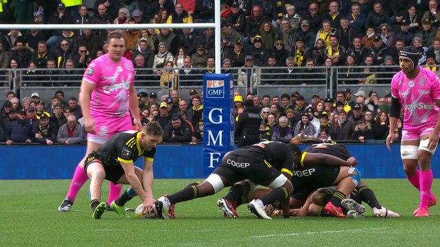 TOP 14 - Essai de Dillyn LEYDS (SR) - Stade Rochelais - Stade Français