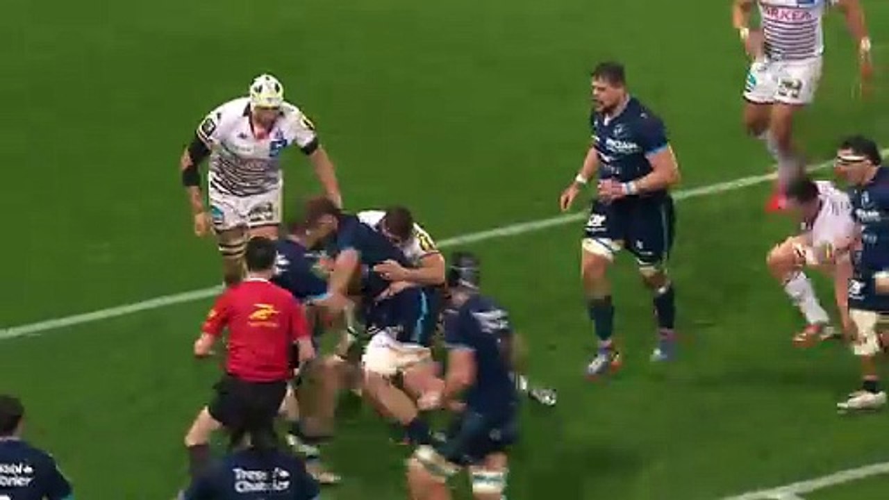 TOP 14 - Essai de Cobus REINACH (MHR) - Montpellier Hérault Rugby - Union Bordeaux-Bègles