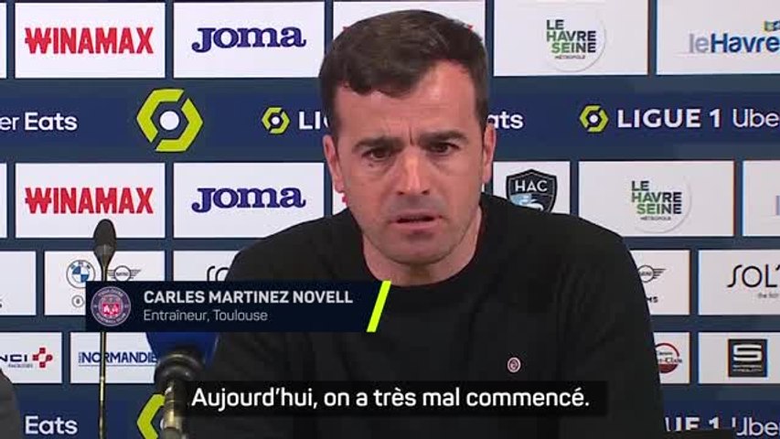 Carles Martinez Novell après la défaite au Havre : 