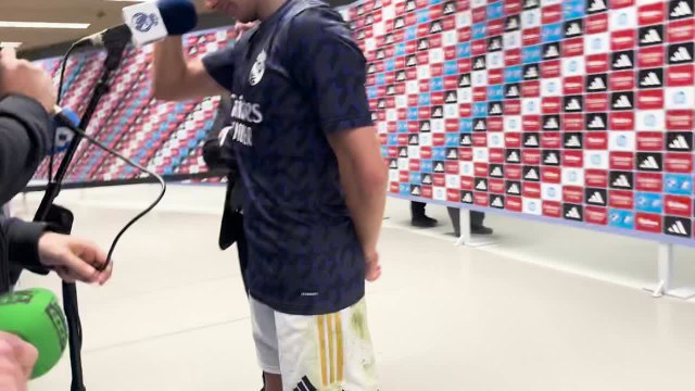 Comparecencia de Lucas Vázquez tras el Real Madrid 4 - Celta 0