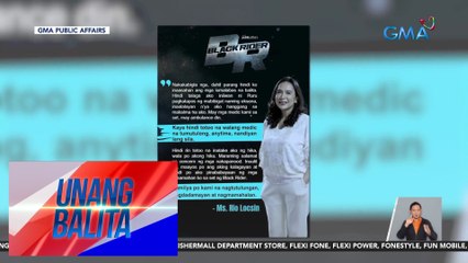 Rio Locsin, itinanggi ang usap-usapan online na walang medic sa set ng "Black Rider" | UB