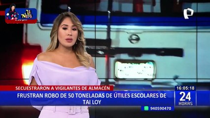 Frustran robo de 50 toneladas de útiles escolares en Huachipa