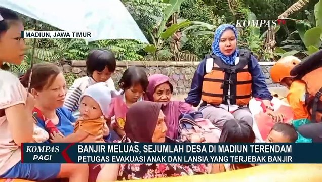 Debit Air Sungai Jeroan Meluap, Sejumlah Desa di Madiun Terendam Banjir